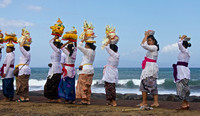 Ceremony on the beach near Sanur