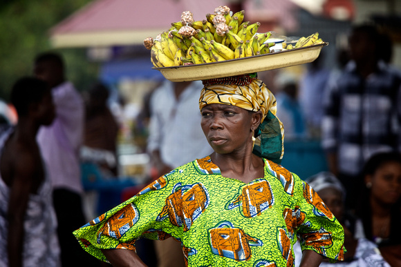Akwasidae Festival in Kumasi - bananenverkoopster